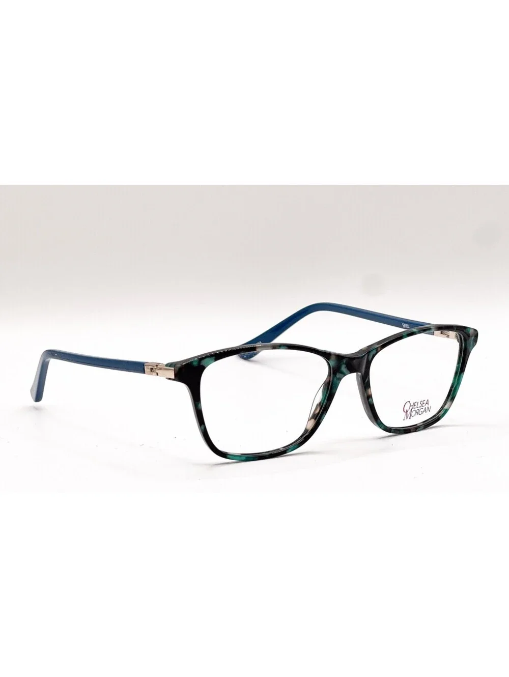 Chelsea Morgan CM 6010 BL Blue Cat Eye Authentic Eyeglass Frames 53-16-135